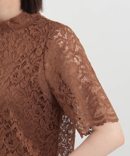 Andemiu（アンデミュウ）の「【WEB/一部店舗限定】レースブラウス×サテンワンピース121379（ドレス・レディース・カーキ/ダークブラウン/ブラック・FREE）」の12枚目の写真