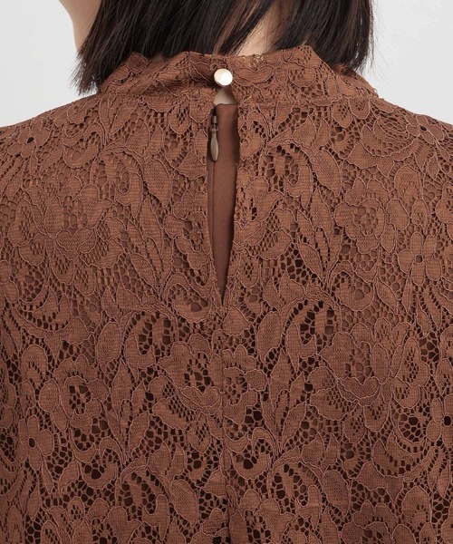 Andemiu（アンデミュウ）の「【WEB/一部店舗限定】レースブラウス×サテンワンピース121379（ドレス・レディース・カーキ/ダークブラウン/ブラック・FREE）」の14枚目の写真