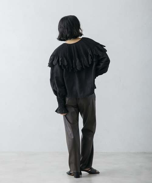 nudevintage×JOURNALSTANDARDスモッキングカラーブラウス JOURNAL STANDARD（ジャーナルスタンダード）の「【nude vintage