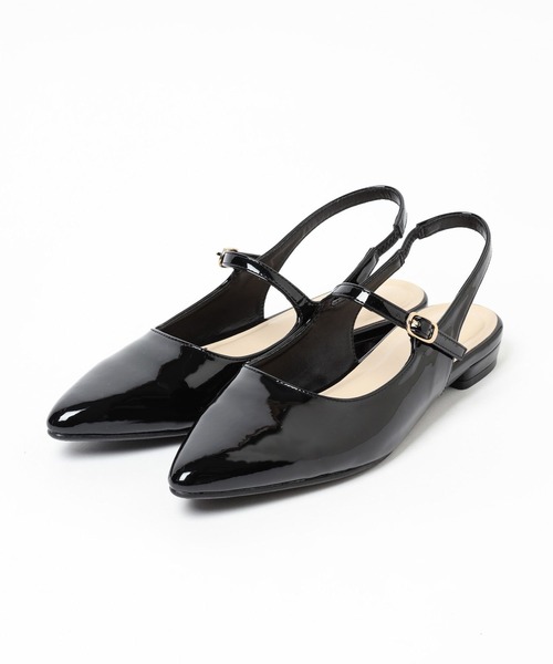 GLOBAL WORK（グローバルワーク）の「らくっションスリングバックパンプス/131475（パンプス・レディース・ブラック/シルバー/ゴールド/ブラック系その他・MEDIUM/LARGE）」の2枚目の写真