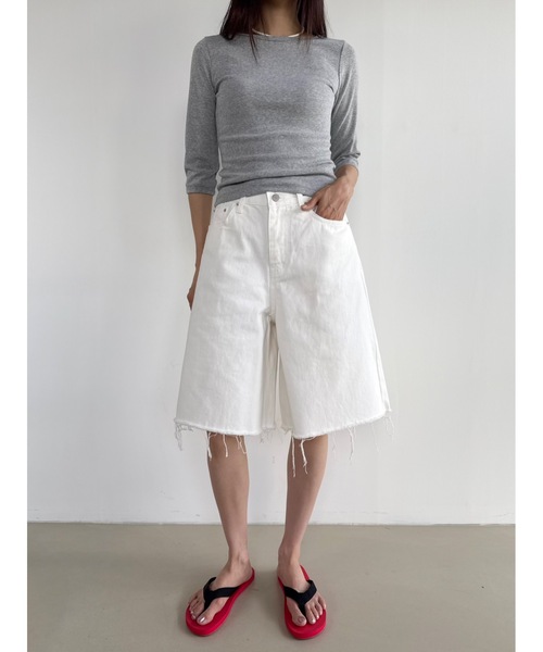 【HUECLOSET】送料・関税込★ISKOバミューダデニムパンツ ユニセックス] バルーンワイドデニムパンツ | ファッション通販