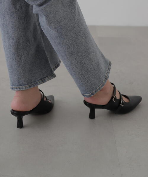 FREE'S MART（フリーズマート）の「◆スクエアバックルミュール（その他シューズ・レディース・ブラック/ブルー/ホワイト・SMALL/MEDIUM）」の10枚目の写真