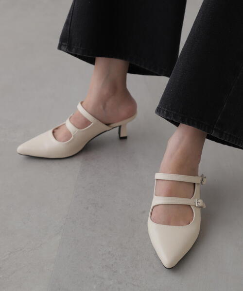 FREE'S MART（フリーズマート）の「◆スクエアバックルミュール（その他シューズ・レディース・ブラック/ブルー/ホワイト・SMALL/MEDIUM）」の16枚目の写真