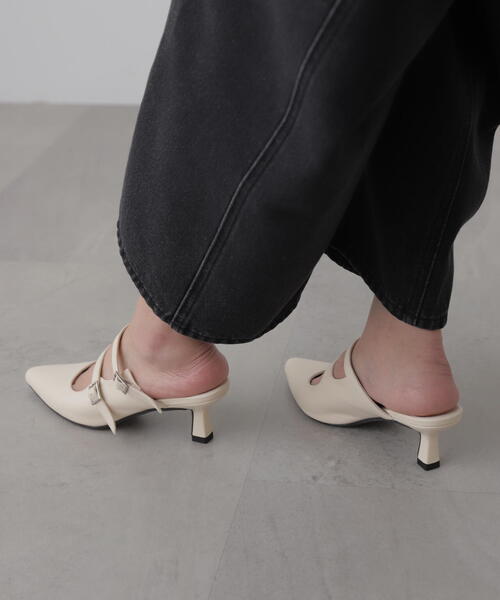 FREE'S MART（フリーズマート）の「◆スクエアバックルミュール（その他シューズ・レディース・ブラック/ブルー/ホワイト・SMALL/MEDIUM）」の17枚目の写真