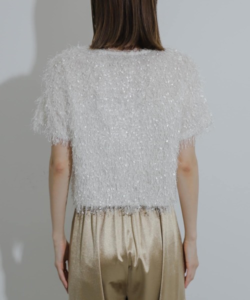 SENSE OF PLACE by URBAN RESEARCH（センスオブプレイスバイアーバンリサーチ）の「フリンジテープトップ(半袖)（その他トップス・レディース・オフホワイト/ブラック/オレンジ・ONE）」の11枚目の写真