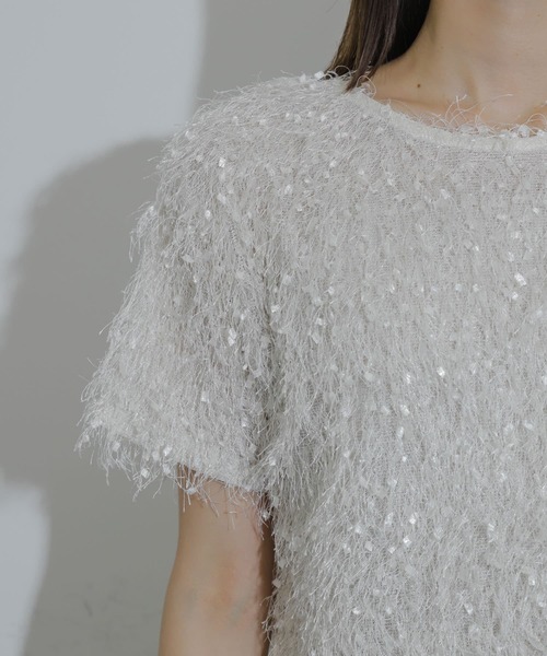 SENSE OF PLACE by URBAN RESEARCH（センスオブプレイスバイアーバンリサーチ）の「フリンジテープトップ(半袖)（その他トップス・レディース・オフホワイト/ブラック/オレンジ・ONE）」の12枚目の写真