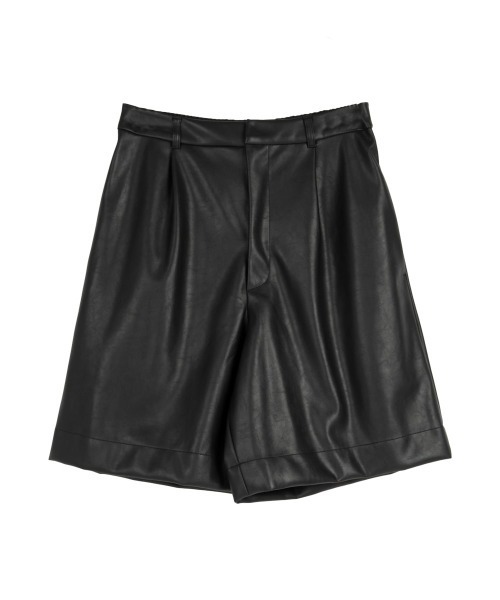 :ETHROF(イーサオブ)の「ECOLEATHER HALF PANTS(その他パンツ・レディース・ブラック/アイボリー・MEDIUM)」の13枚目の写真