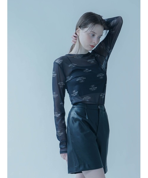 :ETHROF(イーサオブ)の「ECOLEATHER HALF PANTS(その他パンツ・レディース・ブラック/アイボリー・MEDIUM)」の9枚目の写真