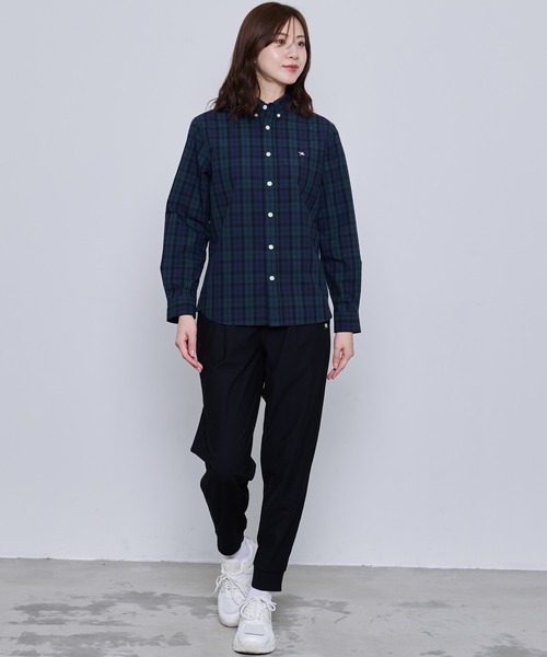 Arnold Palmer（アーノルドパーマー）の「ポリコットン チェック ピーチ 長袖 シェア シャツ（シャツ/ブラウス・レディース・グリーン/オフホワイト・LL/L/M/S/XS）」の16枚目の写真