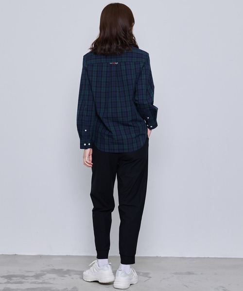 Arnold Palmer（アーノルドパーマー）の「ポリコットン チェック ピーチ 長袖 シェア シャツ（シャツ/ブラウス・レディース・グリーン/オフホワイト・LL/L/M/S/XS）」の18枚目の写真