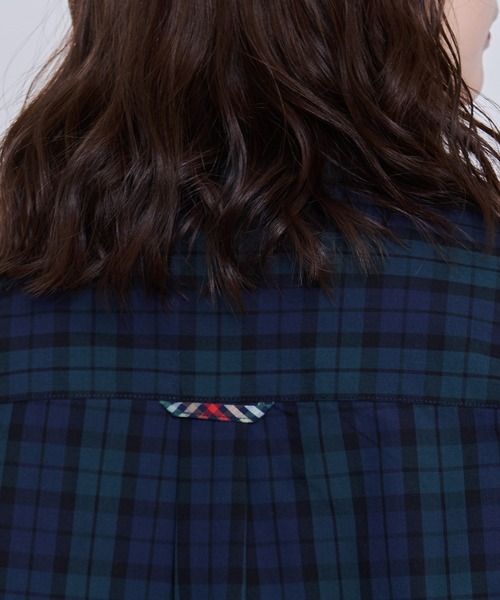 Arnold Palmer（アーノルドパーマー）の「ポリコットン チェック ピーチ 長袖 シェア シャツ（シャツ/ブラウス・レディース・グリーン/オフホワイト・LL/L/M/S/XS）」の12枚目の写真