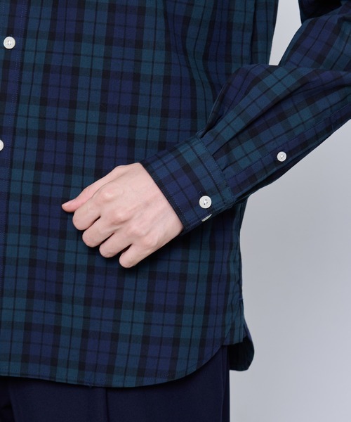 Arnold Palmer（アーノルドパーマー）の「ポリコットン チェック ピーチ 長袖 シェア シャツ（シャツ/ブラウス・レディース・グリーン/オフホワイト・LL/L/M/S/XS）」の5枚目の写真