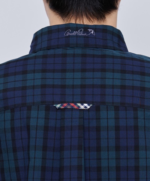 Arnold Palmer（アーノルドパーマー）の「ポリコットン チェック ピーチ 長袖 シェア シャツ（シャツ/ブラウス・レディース・グリーン/オフホワイト・LL/L/M/S/XS）」の7枚目の写真