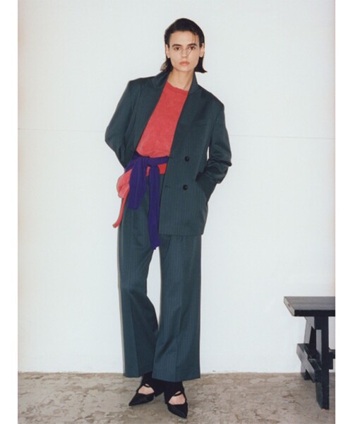 BEAMS BOY（ビームスボーイ）の「maturely / ダブル ブレステッド ジャケット（テーラードジャケット・レディース・チャコールグレー/オリーブ・0/1）」の13枚目の写真