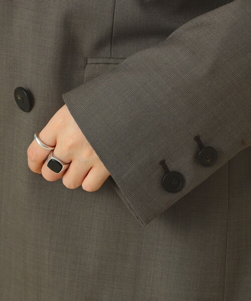 BEAMS BOY（ビームスボーイ）の「maturely / ダブル ブレステッド ジャケット（テーラードジャケット・レディース・チャコールグレー/オリーブ・0/1）」の3枚目の写真