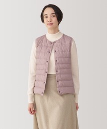 無印良品 | 婦人　軽量ダウンノーカラーベスト（帯電防止裏地）(ダウンベスト)