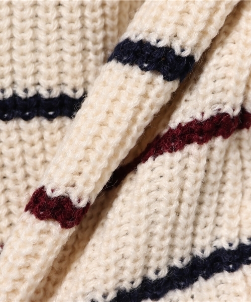 X-girl（エックスガール）の「STRIPED RIB KNIT DRESS（ワンピース・レディース・ホワイト/ネイビー・2/1）」の6枚目の写真