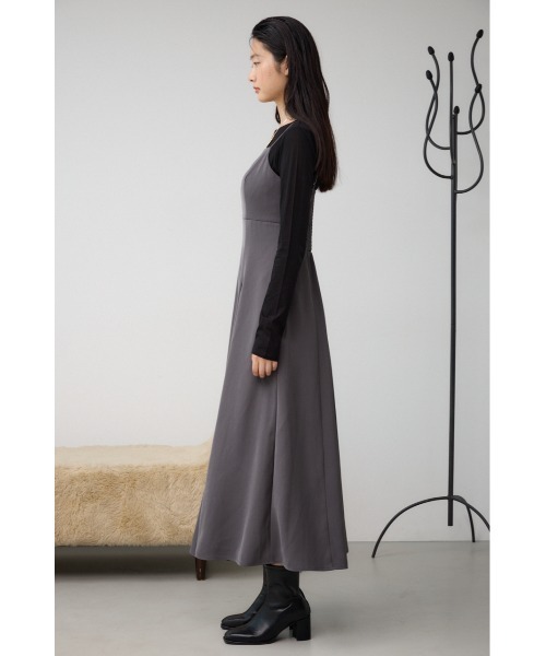 AZUL by moussy（アズールバイマウジー）の「カップ付きキャミワンピース（ワンピース・レディース・ベージュ/グレー/ブラック・SMALL/MEDIUM）」の10枚目の写真