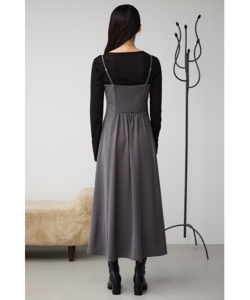 AZUL by moussy（アズールバイマウジー）の「カップ付きキャミワンピース（ワンピース・レディース・ベージュ/グレー/ブラック・SMALL/MEDIUM）」の9枚目の写真