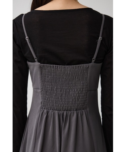 AZUL by moussy（アズールバイマウジー）の「カップ付きキャミワンピース（ワンピース・レディース・ベージュ/グレー/ブラック・SMALL/MEDIUM）」の7枚目の写真