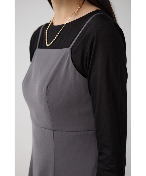 AZUL by moussy（アズールバイマウジー）の「カップ付きキャミワンピース（ワンピース・レディース・ベージュ/グレー/ブラック・SMALL/MEDIUM）」の6枚目の写真