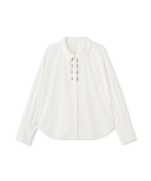 JILL by JILL STUART(ジルバイジルスチュアート)の「◇ビジューシャツブラウス(シャツ/ブラウス・レディース・ホワイト/ブルー・FREE)」の17枚目の写真