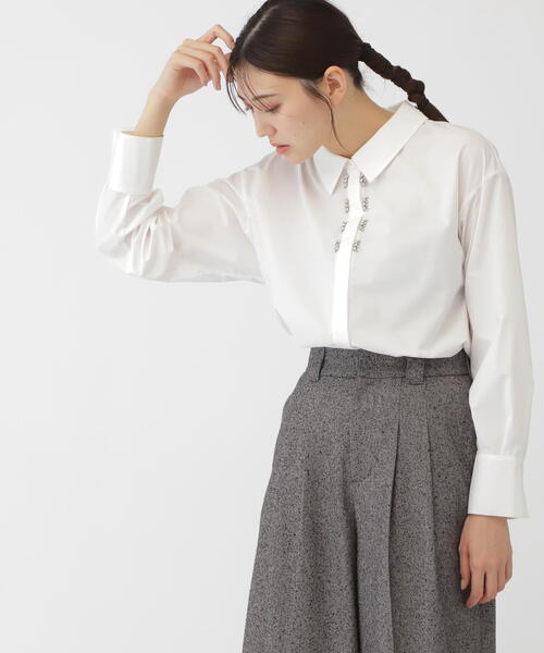 JILL by JILL STUART(ジルバイジルスチュアート)の「◇ビジューシャツブラウス(シャツ/ブラウス・レディース・ホワイト/ブルー・FREE)」の20枚目の写真