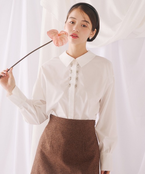 JILL by JILLSTUART シアーチェック＆ストライプブラウス JILL by JILL STUART（ジルバイジルスチュアート）の「◇シアー