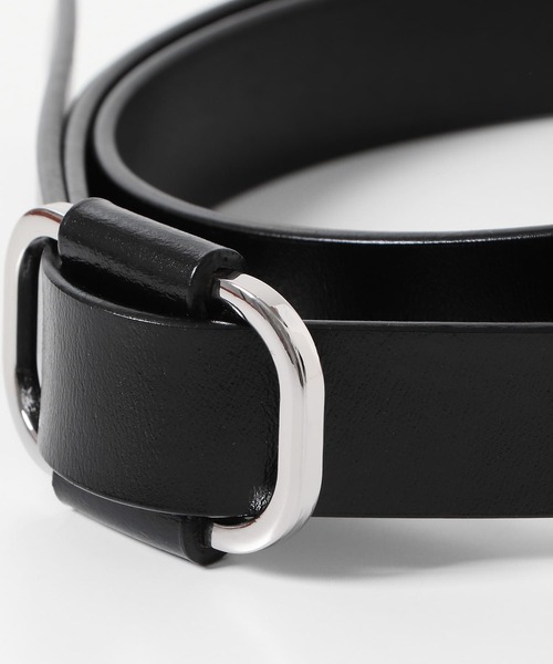 KBF(ケイビーエフ)の「ホールレスレザーベルト(ベルト・レディース・ブラック/キャメル・ONE)」の4枚目の写真