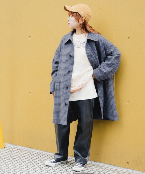 BEAMS BOY（ビームスボーイ）の「ガンクラブ チェックコート（その他アウター・レディース・ベージュ/チャコールグレー・ONE SIZE）」の3枚目の写真