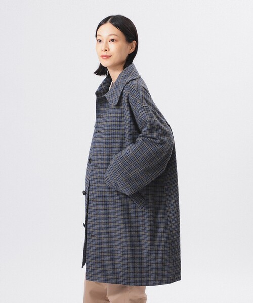 BEAMS BOY（ビームスボーイ）の「ガンクラブ チェックコート（その他アウター・レディース・ベージュ/チャコールグレー・ONE SIZE）」の9枚目の写真