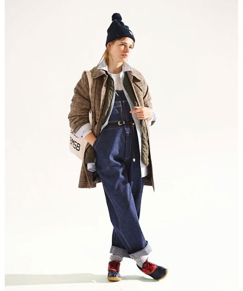 BEAMS BOY（ビームスボーイ）の「ガンクラブ チェックコート（その他アウター・レディース・ベージュ/チャコールグレー・ONE SIZE）」の12枚目の写真