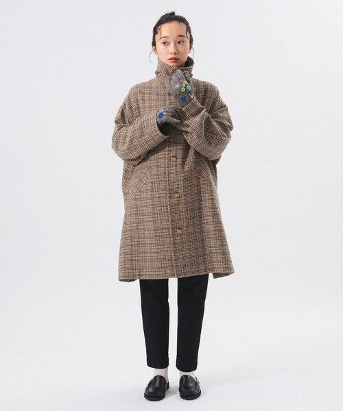 BEAMS BOY（ビームスボーイ）の「ガンクラブ チェックコート（その他アウター・レディース・ベージュ/チャコールグレー・ONE SIZE）」の14枚目の写真