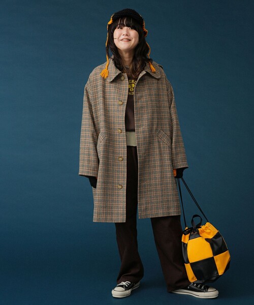 ビームスボーイ　コート　チェック BEAMS BOY＞スライバーチェックコート｜ビームス アウトレット 多摩