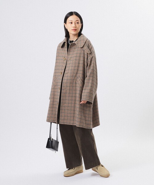 BEAMS BOY（ビームスボーイ）の「ガンクラブ チェックコート（その他アウター・レディース・ベージュ/チャコールグレー・ONE SIZE）」の19枚目の写真