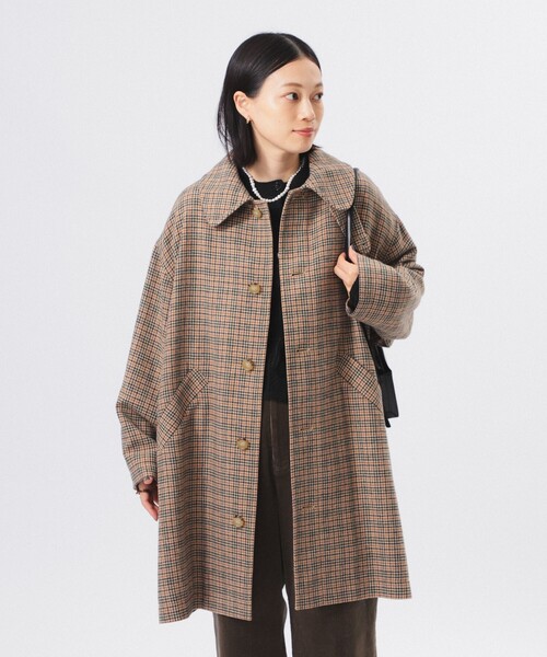 BEAMS BOY（ビームスボーイ）の「ガンクラブ チェックコート（その他アウター・レディース・ベージュ/チャコールグレー・ONE SIZE）」の21枚目の写真
