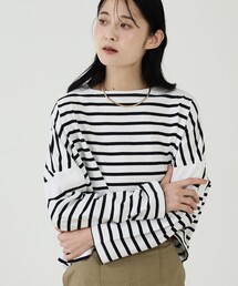 【MONT KEMMEL/モン ケメル】ワイドバスクシャツ / ボーダーロングスリーブT / ショート丈
