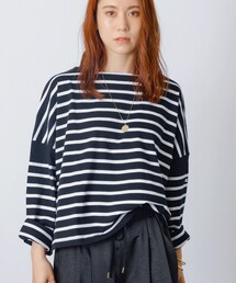 MONT KEMMEL（モンケメル）の「【MONT KEMMEL/モン ケメル】ワイドバスクシャツ / ボーダーロングスリーブT / ショート丈（Tシャツ/カットソー）」