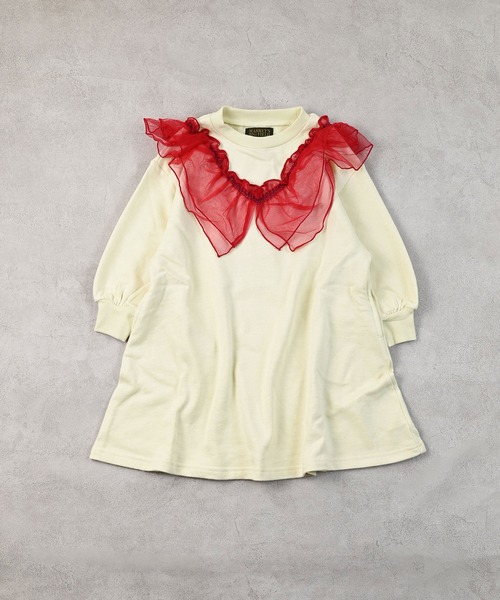 BIG FIELD(ビッグフィールド)の「ウラケチュールドッキングワンピース(ワンピース・キッズ・杢グレー/オフホワイト/ベージュ・90/100/110/120/140/150/130)」の2枚目の写真