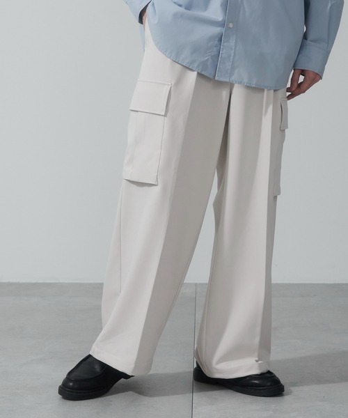 WEGO（ウィゴー）の「WEGO/スーパーバギーカーゴスラックス（スラックス・メンズ・ブラック/ライトベージュ/ダークグレー・SMALL/MEDIUM/LARGE）」の22枚目の写真