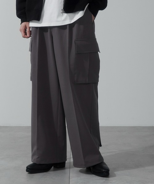 WEGO（ウィゴー）の「WEGO/スーパーバギーカーゴスラックス（スラックス・メンズ・ブラック/ライトベージュ/ダークグレー・SMALL/MEDIUM/LARGE）」の17枚目の写真