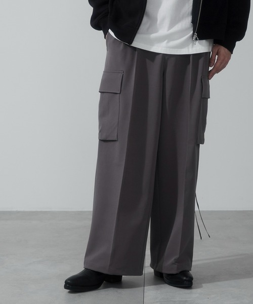 WEGO（ウィゴー）の「WEGO/スーパーバギーカーゴスラックス（スラックス・メンズ・ブラック/ライトベージュ/ダークグレー・SMALL/MEDIUM/LARGE）」の18枚目の写真