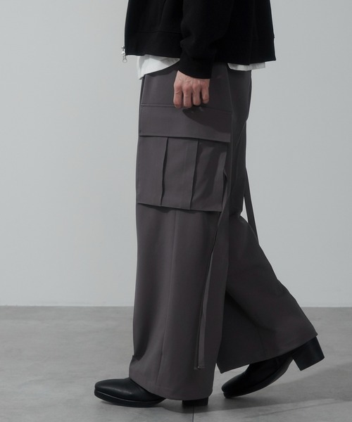 WEGO（ウィゴー）の「WEGO/スーパーバギーカーゴスラックス（スラックス・メンズ・ブラック/ライトベージュ/ダークグレー・SMALL/MEDIUM/LARGE）」の19枚目の写真