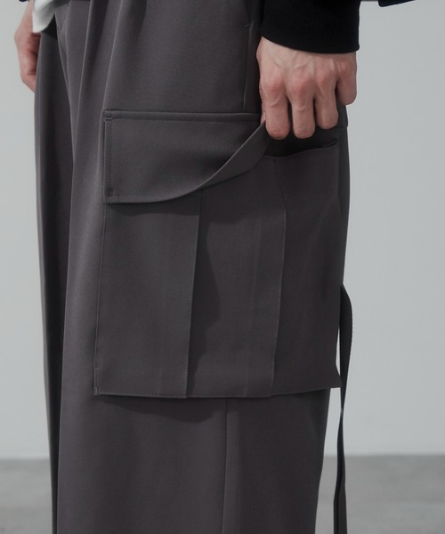 WEGO（ウィゴー）の「WEGO/スーパーバギーカーゴスラックス（スラックス・メンズ・ブラック/ライトベージュ/ダークグレー・SMALL/MEDIUM/LARGE）」の9枚目の写真