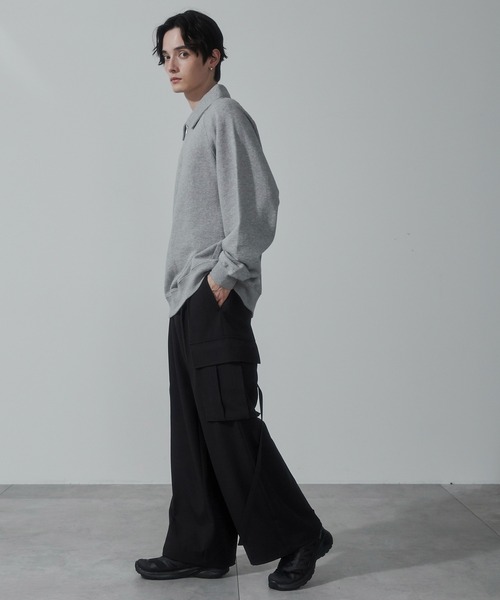 WEGO（ウィゴー）の「WEGO/スーパーバギーカーゴスラックス（スラックス・メンズ・ブラック/ライトベージュ/ダークグレー・SMALL/MEDIUM/LARGE）」の16枚目の写真