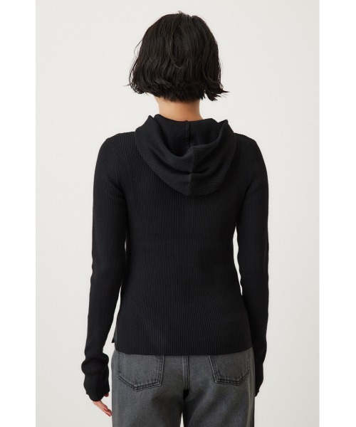 crie conforto(クリーコンフォルト)の「バラクラバニットプルオーバー 冬服 / 長袖 / フードあり(ニット/セーター・レディース・ブラック/オフホワイト/グレー・FREE)」の9枚目の写真