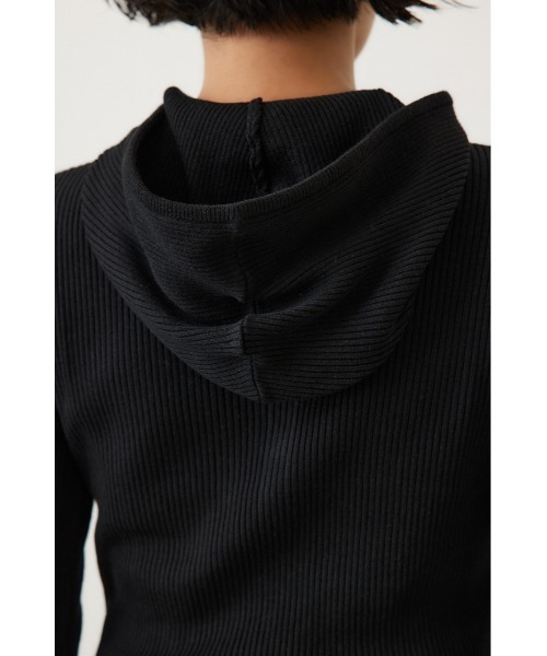 crie conforto(クリーコンフォルト)の「バラクラバニットプルオーバー 冬服 / 長袖 / フードあり(ニット/セーター・レディース・ブラック/オフホワイト/グレー・FREE)」の11枚目の写真