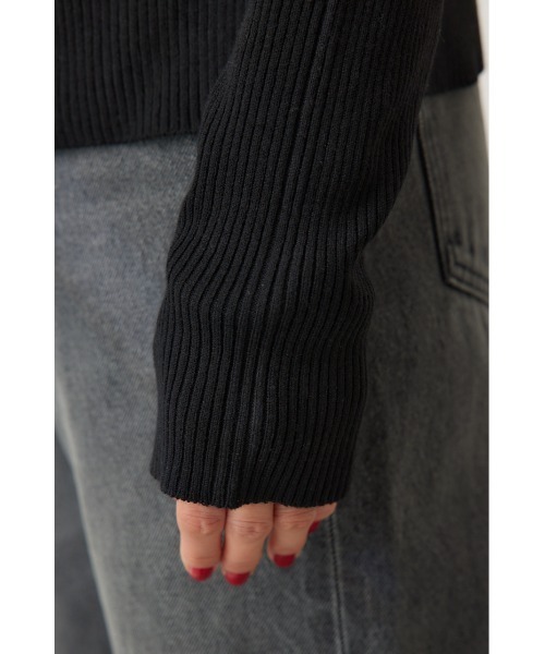 crie conforto(クリーコンフォルト)の「バラクラバニットプルオーバー 冬服 / 長袖 / フードあり(ニット/セーター・レディース・ブラック/オフホワイト/グレー・FREE)」の13枚目の写真