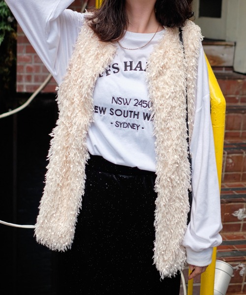 10/20〆IENA LA BOUCLE イエナラブークル フェザーヤーンベスト 美品 iena la boucle フェザーヤーンベスト セール】フェザーヤーン