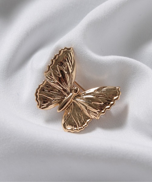 SETUP7（セットアップセブン）の「【SETUP7】メタル 蝶 ブローチ TKN（ブローチ/コサージュ・レディース・シルバー/ゴールド・FREE）」の2枚目の写真